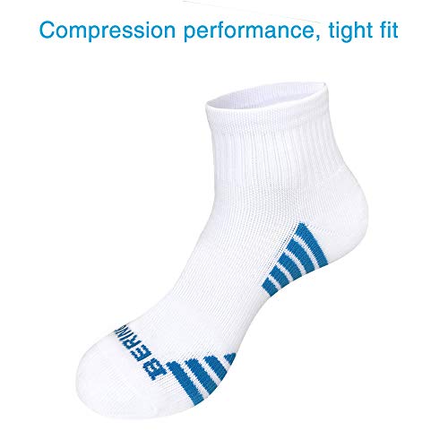 Bering Men's Compression Running Athletic Quarter Socks (6 Pairs) #TOP6