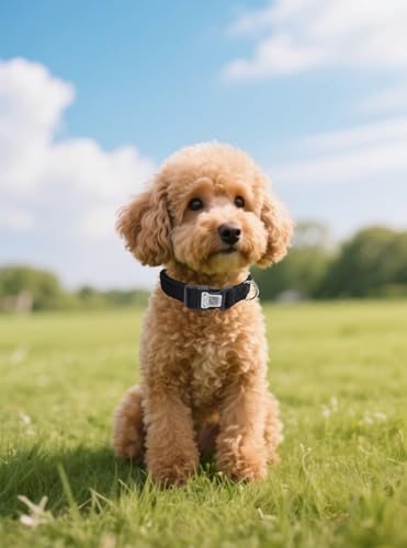 Collar para perro con código QR THAIN, nylon y terciopelo, talla S miniatura 6