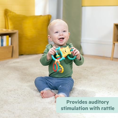 Bright Starts Disney Baby Winnie The Pooh Busy Bear Activity Toy, Unisex Stroller Toy, Newborns & Up - Thumbnail 5
