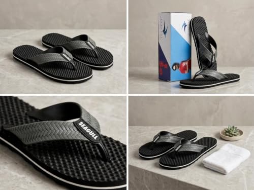 Image of SGLAQPM Men's Flip Flops | Comfortable Casual Slippers for Men | Bathroom Slipper /Chappal for all, easy to put in /out, Long Life Slippers
