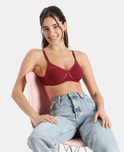 Image of Jockey 1242 Women Wirefree Non Padded Super Combed Cotton Elastane Stretch Medium Coverage Cross Over Everyday Bra