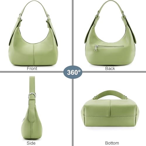 NIUEIMEE ZHOU Hobo Bags for Women Soft Vegan Leather Crescent Shoulder Handbag Slouchy Tote Crossbody Purses3