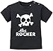 MoonWorks® Baby T-Shirt Kurzarm Babyshirt Mini Rocker Jungen Mädchen Shirt schwarz 80/86 (10-15 Monate)