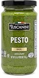 Tuscanini Basil Pesto, 6.7 oz | Italian Dairy-Free Gourmet Sauce with Cashews & Sunflower Oil | Kosher | Nothing Artificial