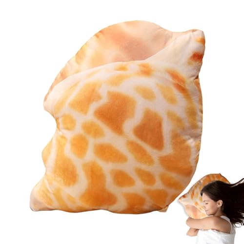 Cojín de concha - Peluche corto+algodón PP, 21,7 x 15,7 pulgadas, cojín decorativo de la serie | Lindo cojín relleno de lanzamiento, diseño de conchas y animales marinos para sofá, cama, sofá, silla