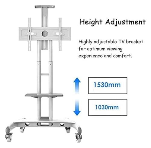 Soporte móvil para TV con ruedas y estantes ajustables miniatura 5