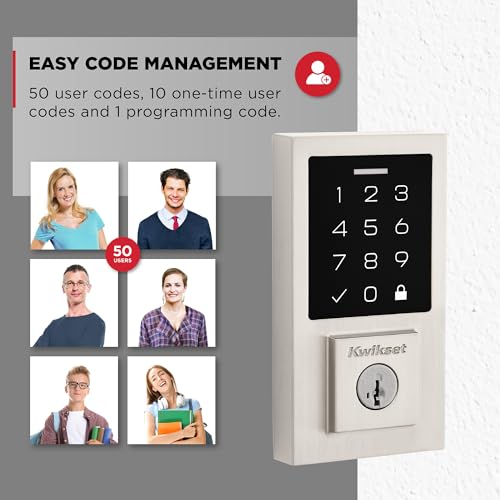 Kwikset SmartCode 270 Keyless Entry Electronic Touchpad Deadbolt Door Lock with Auto-Lock, Custom User Codes, Advanced Security in Satin Nickel Contemporary - image 7