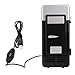 Mini Office Kühlschrank Tragbarer USB-Kühlschrank Kühlung und Heizung Dual-Use-Getränkekühlschrank(Black)