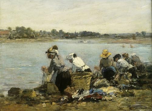 Tableaux Graffiti Art Mural Eugène Boudin 60x90cm Impression Toile Haute Qualité