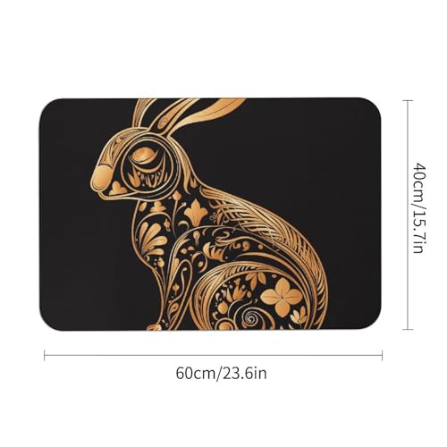 Tapis de sol antidérapant et super absorbant motif lapin intérieur - 4