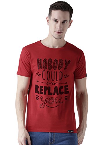 Image of DUO Men's Printed Regular fit T-Shirt (Pack of 2) HS-Nobody Red X-Large