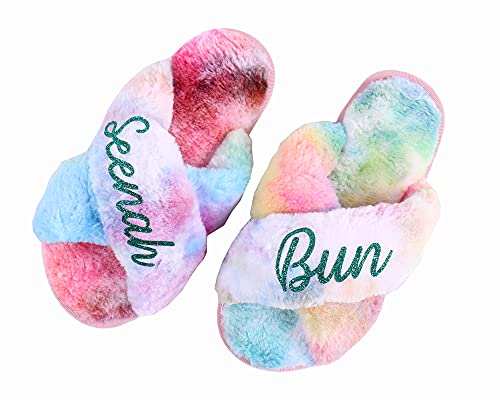 Personalized Bridesmaid Proposal Custom Fluffy Slippers - Fluffy Slippers - Custom Name Wedding Gifts - Gifts for Bridesmaids - Gifts to her4