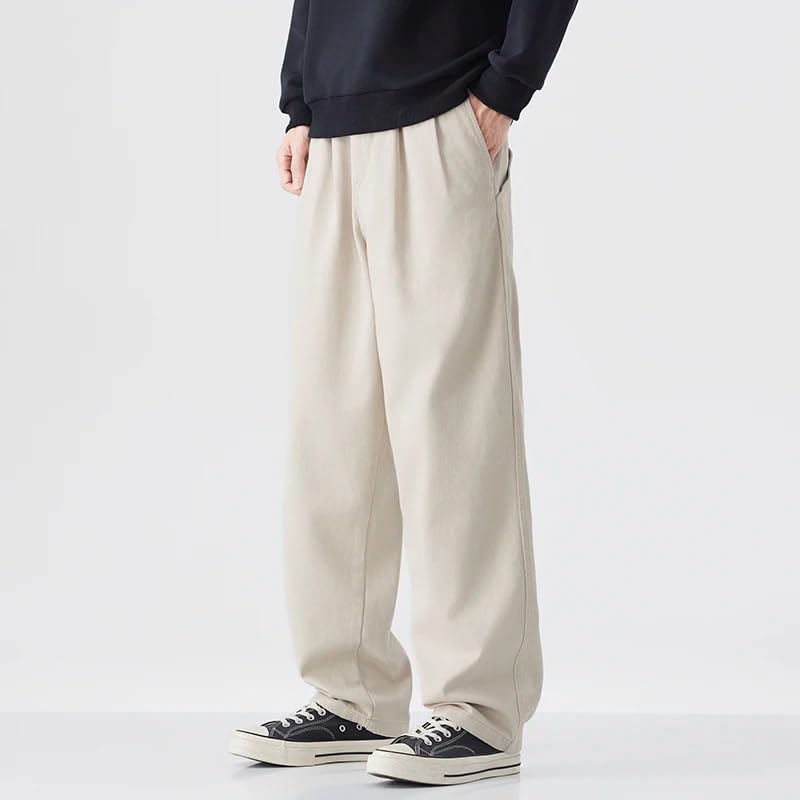 Vintage Summer Loose Casual Pants Men Wide Leg Cotton Linen Baggy Men's Trousers2