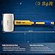 S&R Gummihammer weiß 65 mm, 680 Gr, mit rutschfestem stoßdämpfendem Fiberglasstiel, keine Spuren bei Möbel, Fliesen, Fensterrahmen
