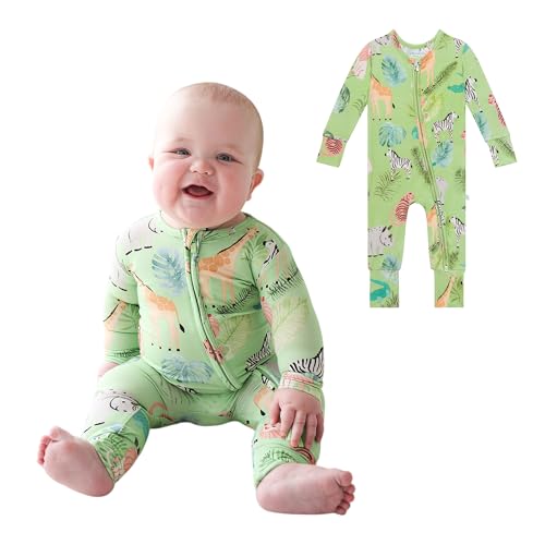 Image of Posh Peanut Baby Rompers Pajamas Made from Soft Viscose from Bamboo - Newborn Baby Boy Clothes - Kids One Piece PJ
