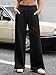 ELLEVEN Wide Leg Sweatpants Women Lounge Baggy Joggers Low Rise Y2K Sweat Pants Straight Leg Drawstring Fall Fashion Workout Athletic Pants with Pockets Black Large