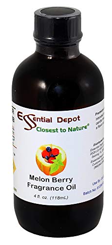 Melon Berry Fragrance Oil - 4 oz - Supplied in 4 oz. Amber Glass Bottle with Black Phenolic Cone Lined and Safety Sealed Cap