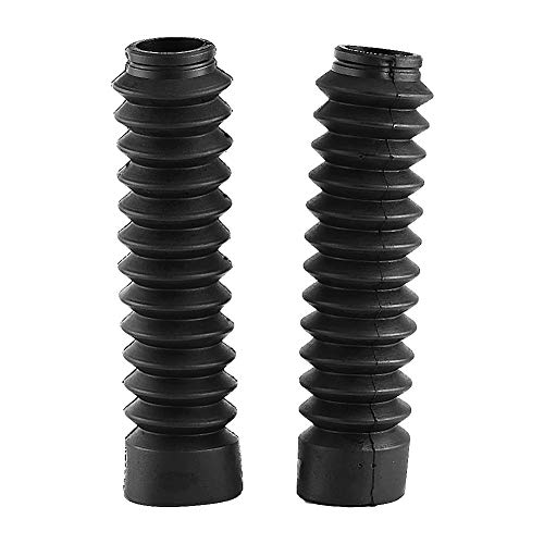 Keenso Motorrad Faltenbalg, 1 Paar Motorrad Stoßdämpfer Gummimanschette 210,5x42mm Vordergabel Staubschutz