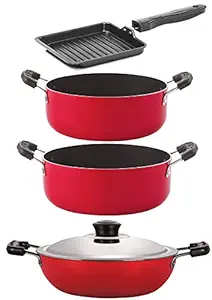 Nirlon nonstick Aluminium Utensils Set of 4Pcs for Kitchen (DKD(B)_CS26_SGP_CS24)