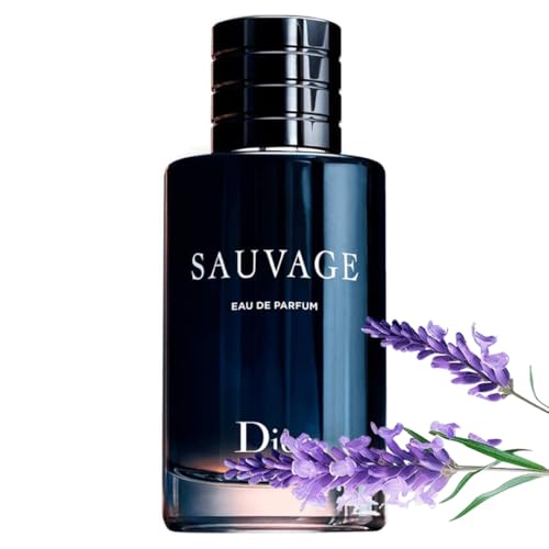 Sauvage for Men Eau de Parfum by Christian 60 ml, Long lasting fragrance Spray 2 oz (Pack of 1) Sichuan Pepper, Lavender, Star Anise and Nutmeg