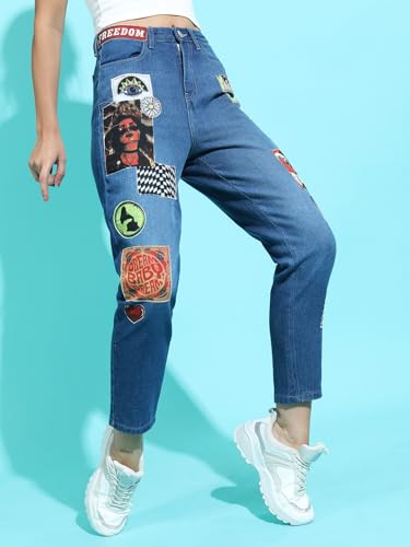 Image of Tokyo Talkies Women's Mom Fit Regular Mid-Rise Jeans Pant