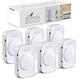 JOSTART Air Ionizer for Home, 6 Negative Ion Emitters (3X Purification), Plug-in Air Purifier for Small Spaces/Cat Litter Room, Kitchen, Smoke Dust, Ozone Free Ultra Quiet Air Freshener (6 Pack)