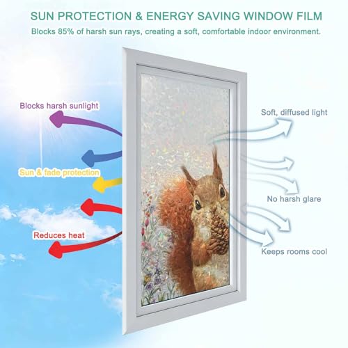 Vinilo decorativo para ventana efecto arcoíris 23.6x59 pulg miniatura 6