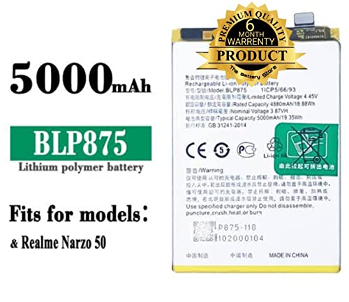 Image of Orignal BLP875 Battery for Oppo Realme Q3S Battery with 6 Month Warranty*** (for BLP875)