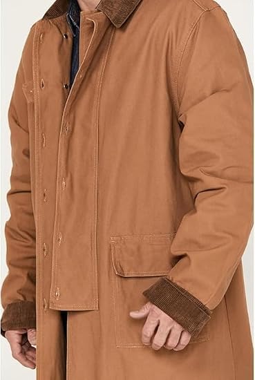 Image of Men's western gunfighter cowboy old Vest mens black denim Cotton long coat duster Full Length Jackets
