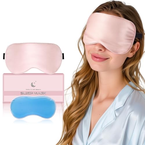 Antifaz para Dormir, Antifaz Gel Frio Brinda Una Experiencia Diferente, Alivia La Fatiga Ocular Y Te Proporciona Vitalidad (Rosa)