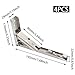 Mormchlots 4 Pcs 7.68 x 4.33 Inch Silver Stainless Steel L Brackets, Wall Mounted Desk Hinges, Self-Locking Shelf Brackets, 90 Degree Folding Hinges for Study/Tool Room/RV