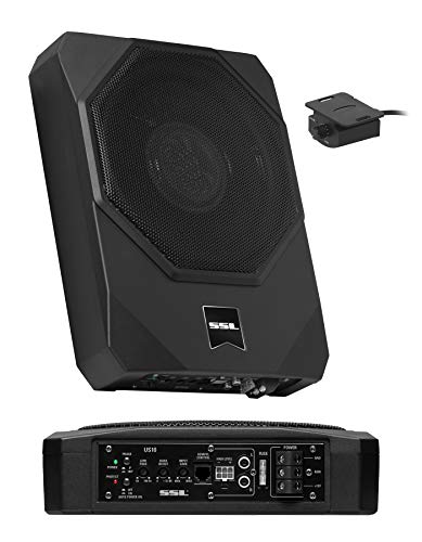 Sound Storm Laboratories US10 Amplified Car Subwoofer - 1000 Watts Max Power, Low Profile, 10 Inch Subwoofer, Remote Subwoofer Control, Great for Vehicles That Need Bass But Have Limited Space