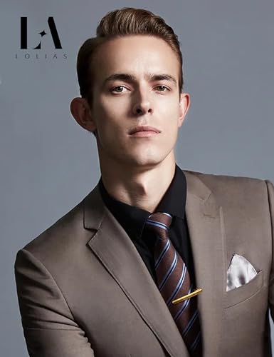 LOLIAS 12Pcs Tie Clips for Men Silver Black Gold Tone Tie Bar for Regular Ties Classic Tie Clasps Necktie Wedding Meeting Business Clips with Gift Box4