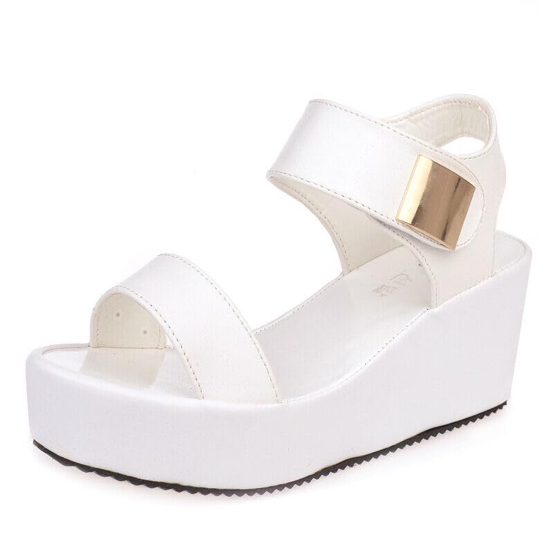 Uunda Fashion Women Summer Sandals Fashion Fish Mouth Wedges Platform Sandal Open (White, Size_ 38) (B0CHY85RD2) Amazon Price History, Amazon Price Tracker