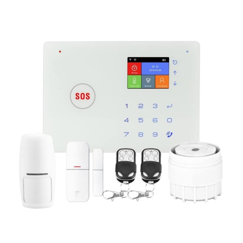 Pack Alarme Maison - Sécurité Totale prête à l'emploi - WiFi + 4G + GSM - Inclus 11 Accessoires