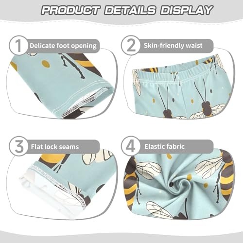 Toddler Girls Leggings Printed Yoga Pants Leggings Bees Dot for Kids3