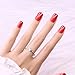 120 Pcs Red False Nail Tips Full Cover Short Stiletto Fake Nails Acrylic Gel Press on Nail