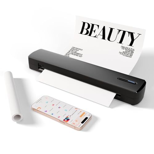 Bluetooth Wireless Portable Thermal Printer: Supports 8.5'' x 11'' Letter/A4/A5