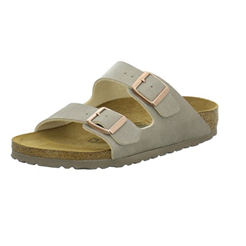 BIRKENSTOCK Classic Arizona Birko-Flor 1005471, Pantoletten, Beige (Animal...