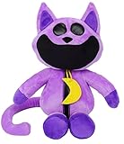 enttgo Smiling Plush Cat Critters Plush,12 Inches Plush Stuffed Animal Pillow Doll Toy Gift for Kids Children (Catnap)