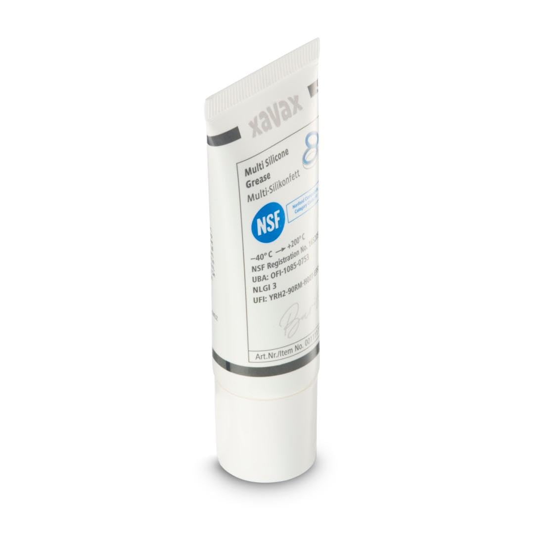 Xavax Graisse silicone multiple "OKS 1110" (pour l'entretien des machines à café, des raccords et des joints d'étanchéité, sans danger pour les aliments, transparent, 20 g) Blanc/Bleu