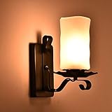  Lustre rustique rétro à l\'ancienne lampe à kérosène applique murale en verre créative méditerranéenne métal cuisine applique murale rétro Loft industriel Restaurant allée bar luminaire E27 ferme
