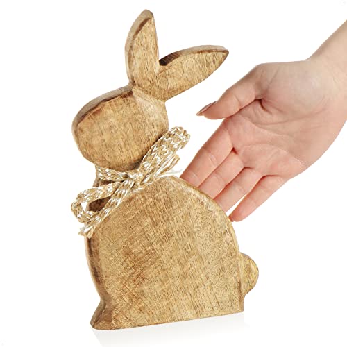 Com-four® Coniglietto Decorativo in Legno