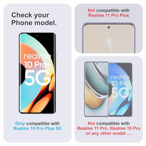 Image of TPU hydrogel Edge to Edge Screen Protector Guard For Realme 10 Pro Plus (6.7 Inch) With Installation Kit | Fingerprint Compatible | Edge to Edge Coverage