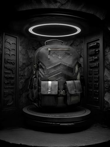Image of The Souled Store Batman: Gotham Gear Backpack | Heavy Duty Water-Resistant Laptop Bag | Multi-Compartment Travel Rucksack for Men, Women & College Students | Official DC Comics Merchandise