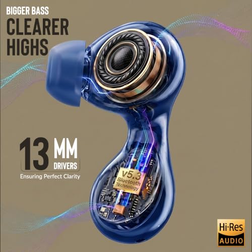 Image of AROMA TWS23 Upto 50Hr Playtime*, Dual Paring, BT V5.3, Fast Charging, Heavy Bass Bluetooth