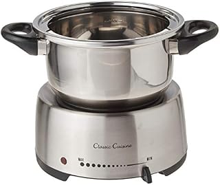 Stainless Steel Fondue Pot Set- Melting Pot Cooker and Warmer for Cheese, Chocolate