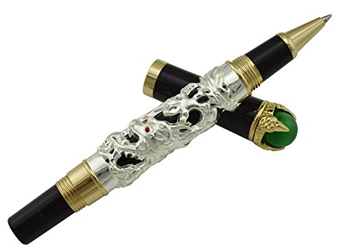 Penna Roller Jinhao Dragon, Drago d'argento che