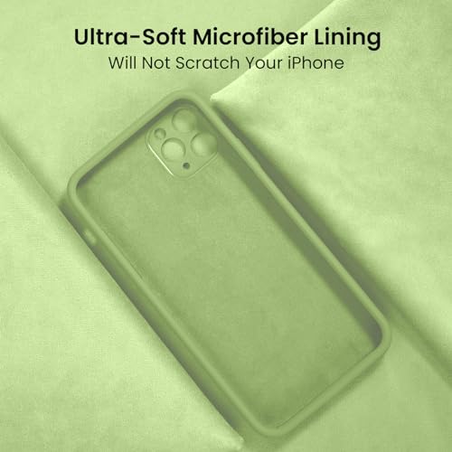 Image of FireNova Designed for iPhone 13 Pro Max Case, Silicone [Camera Protection] Phone Case, Soft Anti-Scratch Microfiber Lining Inside, 6.7 inch, Tea Green