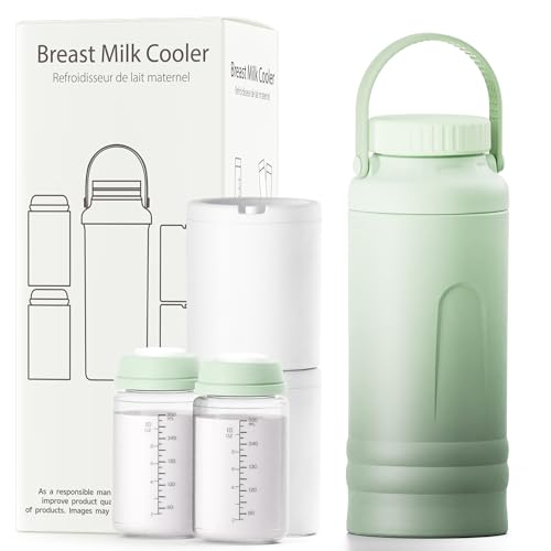 Opiniones y reviews de Enfriadores de botellas los 10 mejores. 49 Botella enfriadora portátil de leche materna, 22 onzas de capacidad para viajar mamá, enfriamiento de 360° mantiene la leche fresca durante 24 horas (verde degradado)